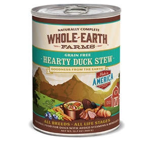 Whole Earth Farms Grain Free Hearty Duck Stew for Dogs-12.7oz