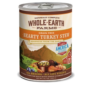 Whole Earth Farms Grain Free Recipe Hearty Turkey Stew for Dogs- 12.7oz