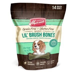 Merrick Lil' Brush Dental Bone for Dogs