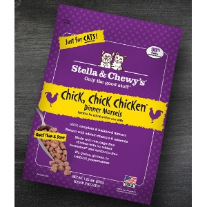 Chick Chick Chicken Frozen Dinner Morsels for Cats- 1.25lbs