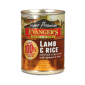 Evanger's Super Premium Lamb & Brown Rice Dinner for Dogs, 12.8 oz.