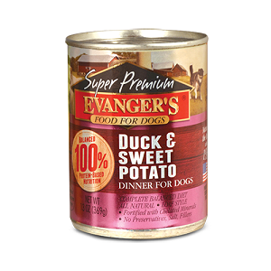 Evanger's Super Premium Duck & Sweet Potato Dinner for Dogs, 12.8 oz.