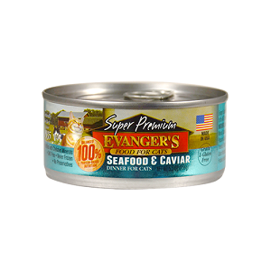 Evanger's Seafood & Caviar Dinner for Cats, 5.5 Oz