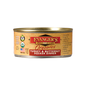 Evanger's Organic Turkey/Butternut Squash Cat, 24/5.5 Oz