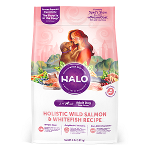 Halo Holistic Wild Salmon and Whitefish Recipe for Adult Dogs, 28 Lb