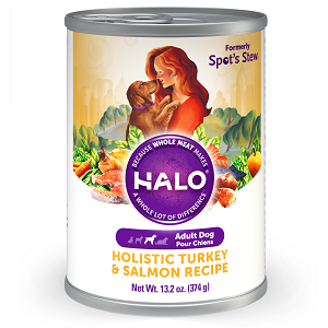 Halo Holistic Turkey and Salmon Recipe for Adult Dogs 12/13.2 oz