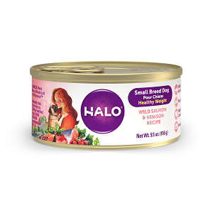 Halo Small Breed Healthy Weight Salmon and Venison Recipe for Dogs 12/5.5 oz.