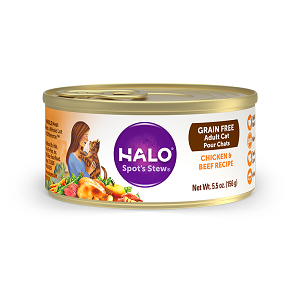 Halo Holistic Grain Free Chicken and Beef Recipe for Adult Cats 12/3 oz.