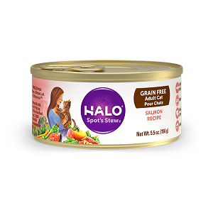 Halo Holistic Grain Free Salmon Recipe for Adult Cats 12/3 oz.