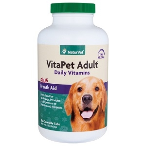 VitaPet Adult Daily Vitamins Chewable Tablets Plus Breath Aid 180 ct
