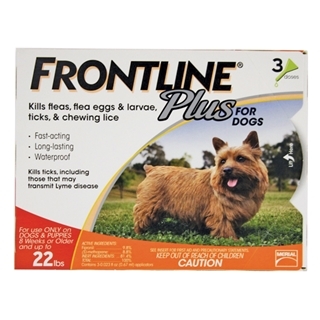 Frontline Plus for Dogs up to 22 Pound 3-Dose