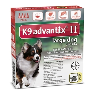 Bayer K9 Advantix II Flea Treatment for Large Dogs 4 Pack