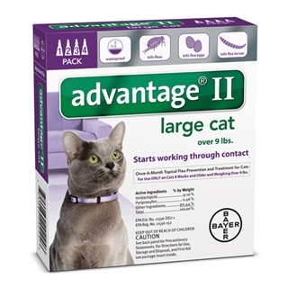 Bayer Advantage II Flea Treatment for Large Cats 4 Pack