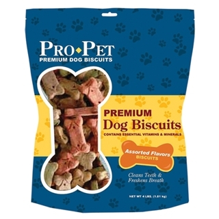 Pro Pet Premium Dog Biscuit Assorted Flavors 4 Pound
