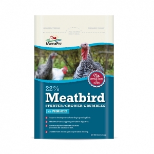 22% Meatbird Starter/Grower Crumbles with Probiotics
