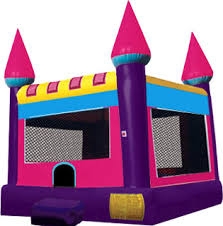 INFLATABLE CASTLE PINK AND PURPLE