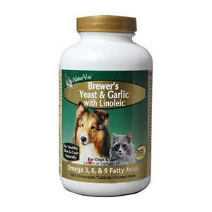 NaturVet®  Brewer’s Dried Yeast & Garlic with Linoleic Tablets 500ct
