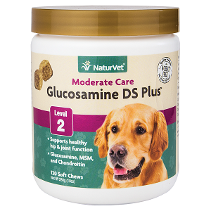 NaturVet Glucosamine DS Plus Level 2 Moderate Care Soft Chews 120ct
