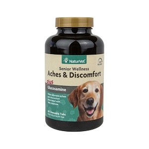 NaturVet Aches and Discomfort Senior Care Chewable Tablets 60 Count