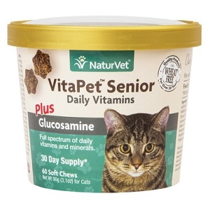 VitaPet Senior Daily Vitamins Soft Chews Plus Glucosamine for Cats 60ct