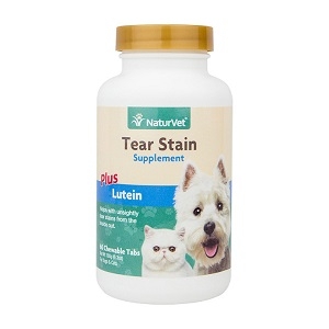 NaturVet Tear Stain Supplement Tablets for Dogs and Cats 60ct