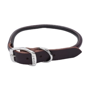 Coastal® Circle T® Latigo Leather Round Dog Collar
