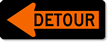 Aluminum Detour Left/Right Sign W/ Arrow