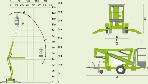 34' Tow Behind Man Lift