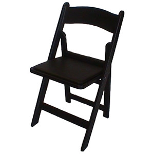 Black Resin Padded Garden Chairs