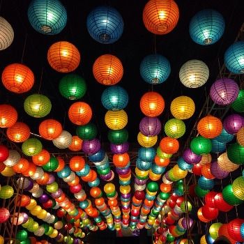 Colorful Organza & Rice Paper Lanterns