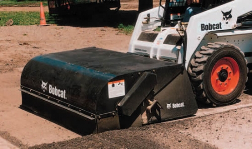 Sweeper/Broom Attachment Skid Loaders with Gutter Brush