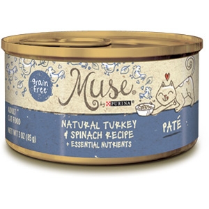 Muse by Purina Natural Turkey & Spinach Cat Food Pate Recipe