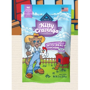 BLUE Kitty Cravings with Real Chicken Crunchy Cat Treats
