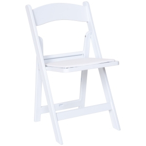 Chair-White Resin-Padded