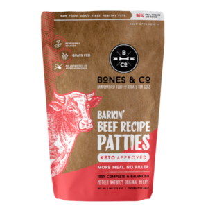 Bones & Co: Barkin' Beef Recipe Patties 6lb