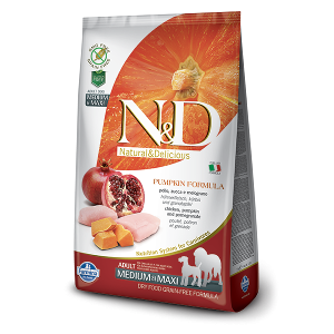 N&D Pumpkin Grain-Free Canine Chicken and Pomegranate Adult Medium & Maxi 