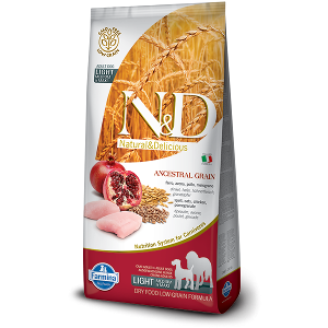 N&D Ancestral Grain Canine Chicken & Pomegranate Light Medium & Maxi 