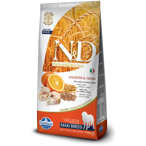 N&D Ancestral Grain Canine Codfish & Orange Adult Maxi 
