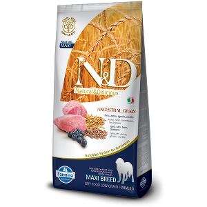 N&D Ancestral Grain Canine Lamb & Blueberry Adult Maxi 