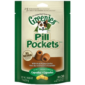 PILL POCKETS™ Treats for Dogs Real Peanut Butter Flavor Capsule 30 Pack