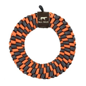 Tall Tails Orange Braided Ring Dog Toy 5
