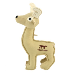 Tall Tails Canvas Deer Dog Toy with Squeaker 9