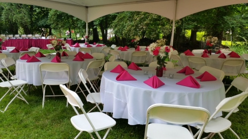 Pink & White Tables