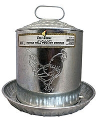 Free Range 2 gallon Aluminum Poultry Drinker
