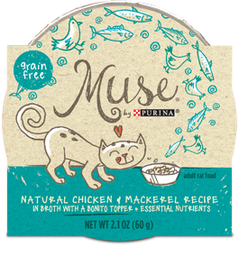 Muse Natural Chicken & Mackerel Recipe with Bonito Topper, 2.1 ounce