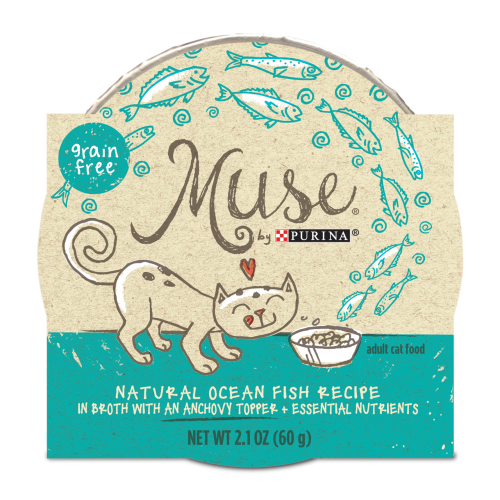 Muse Natural Ocean Whitefish Recipe with Anchovy Topper, 2.1 ounce