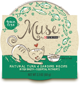 Muse Natiral Tuna & Sardine Recipe in Fish Broth, 2.1 ounce