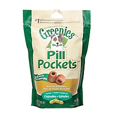 Greenies Pill Pockets Capsules Chicken Flavor, 7.9 ounce bag