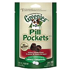 Greenies Pill Pockets Tablet Hickory Smoke Flavor, 3.2 ounce bag