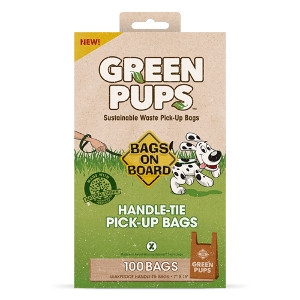 GREEN PUPS Waste Pick-Up Handle Tie Bags